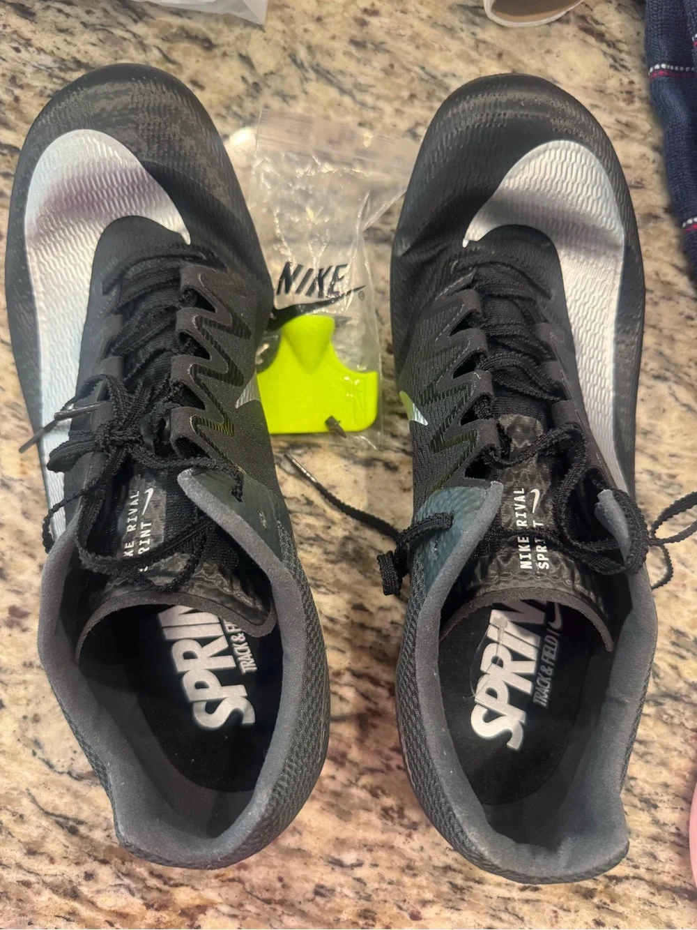 Nike Sprint Track Spikes in Black and Silver